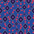 Navy Blue with geometric diamond shapes seamless pattern background design.