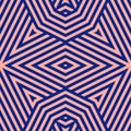 Navy blue and pink geometric lines seamless pattern. Vector linear background Royalty Free Stock Photo