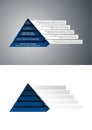 Navy blue pyramid diagram Royalty Free Stock Photo