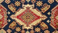 A Navy Blue and Red Persian Rug Royalty Free Stock Photo