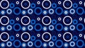 Navy Blue Seamless Geometric Circle Pattern Vector Image Royalty Free Stock Photo