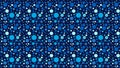 Navy Blue Seamless Random Circle Dots Background Pattern