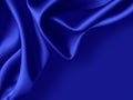 Navy blue silk satin. Dark elegant luxury abstract background with space for design. Royalty Free Stock Photo