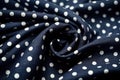 Navy Blue And White Polka Dot Pattern. Generative AI Royalty Free Stock Photo