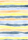 navy blue, yellow and orange abstract line color watercolor background. Royalty Free Stock Photo