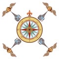 Navy compass rose