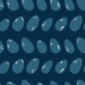 Navy dino eggs seamless pattern background print