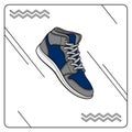 Navy grey Basic Sneaker illustration