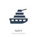 navy icon in trendy design style. navy icon isolated on white background. navy vector icon simple and modern flat symbol for web