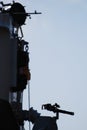 Navy Minigun silhouette Royalty Free Stock Photo