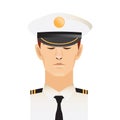 navy officer. Vector illustration decorative design