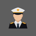 Navy officer. Vector illustration decorative design