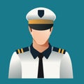 navy officer. Vector illustration decorative design