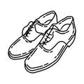 Navy Officer White Shoes Icon. Doodle Hand Drawn or Outline Icon Style