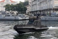 Navy patrol boat in Guanabara Bay Royalty Free Stock Photo