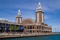 Navy Pier Beer Garden and Grand Ballroom in downtown lakefront Chicago Royalty Free Stock Photo