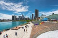 Navy Pier and Chicago skyline at summer time. Royalty Free Stock Photo