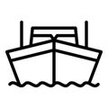 Navy rescue boat icon, outline style Royalty Free Stock Photo