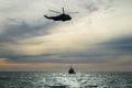 Navy rescue helicopter Royalty Free Stock Photo