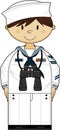 Navy Sailor with Binoculars Royalty Free Stock Photo