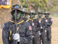 Navy Seal Team perform combat training in Military Parade of Roy Royalty Free Stock Photo