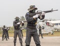 Navy Seal Team performing combat training in Military Parade of Royal Thai Navy Royalty Free Stock Photo