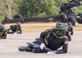 Navy Seal Team performing combat training in Military Parade of Royal Thai Navy