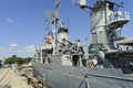 Navy ship destroyer USS Cassin Young Royalty Free Stock Photo