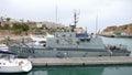 Navy ship moated - Portugal Royalty Free Stock Photo