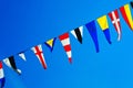 Navy ship signal flags. Royalty Free Stock Photo