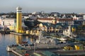 Navy Ships in Nassau At Dusk Royalty Free Stock Photo