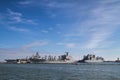 Navy Ships in Port Royalty Free Stock Photo