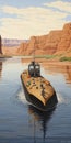 Navy Submarine In Canyon: Photorealist Environmental Portraiture