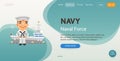 Navy Website Template Royalty Free Stock Photo