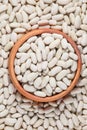 Navy White Kidney Beans, Cannellini beans in Pottery Royalty Free Stock Photo