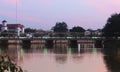 A Nawarat Bridge Reflections Shot, Chiang Mai, Thailand Royalty Free Stock Photo