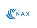 NAX letter logo design on white background. NAX creative circle letter logo concept. NAX letter design Royalty Free Stock Photo