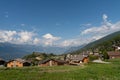 Nax village in summer, Canton of Valais, Swiss Alps Royalty Free Stock Photo