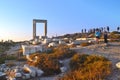 Ancient Portara or the Great Door at Naxos island Greece - Temple of Apollo