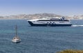 Passengers ferry at Naxos. Cyclades Islands. Greece.