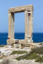 Remains of Apollo temple at Naxos. Cyclades Islands. Greece.