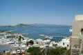 Naxos town, Greece. Harbor view from the historic Kastro. Royalty Free Stock Photo