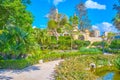 Walk in beautiful garden in Naxxar town in Malta