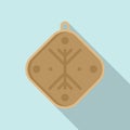 Nazar amulet icon flat vector. Hand amulet