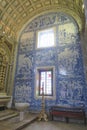 NAZARE, PORTUGAL, JUNE, 20, 2017: architectural details of the Church of Nossa Senhora da Nazare