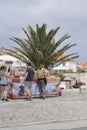 Nazare, 20th July: Sitio da Nazare Square from Nazare Resort in Portugal