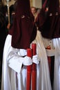 Nazarenes, Holy Week in Baeza, Jaen province, Andalusia, Spain