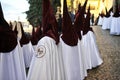 Nazarenes, Holy Week in Baeza, Jaen province, Andalusia, Spain