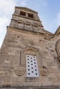 Part of the facade of the catholic Christian Transfiguration Church located on Mount Tavor near Nazareth in Israel