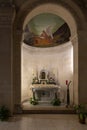 The side altar in the main hall of the St. Josephs Church in Nazareth, northern Israel